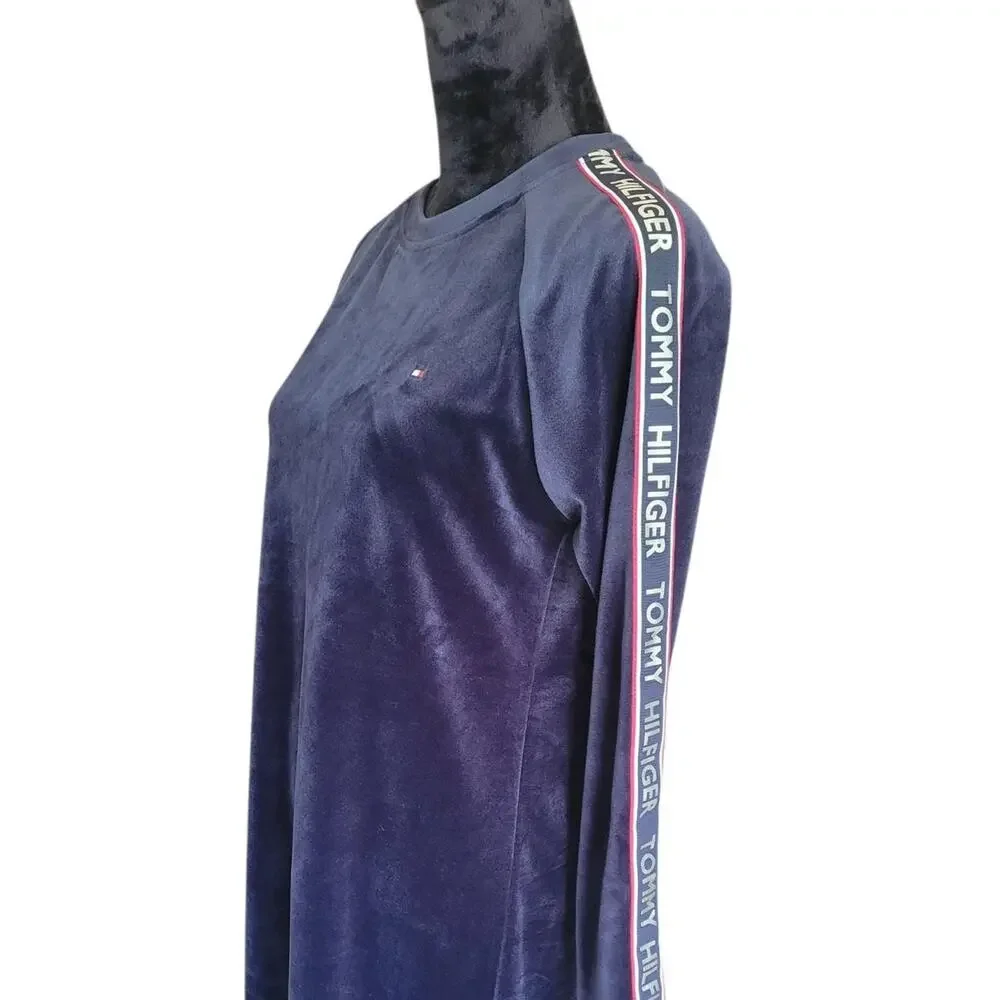 Women's Tommy Hilfiger Velour Logo Tape Sneaker Dress Size small